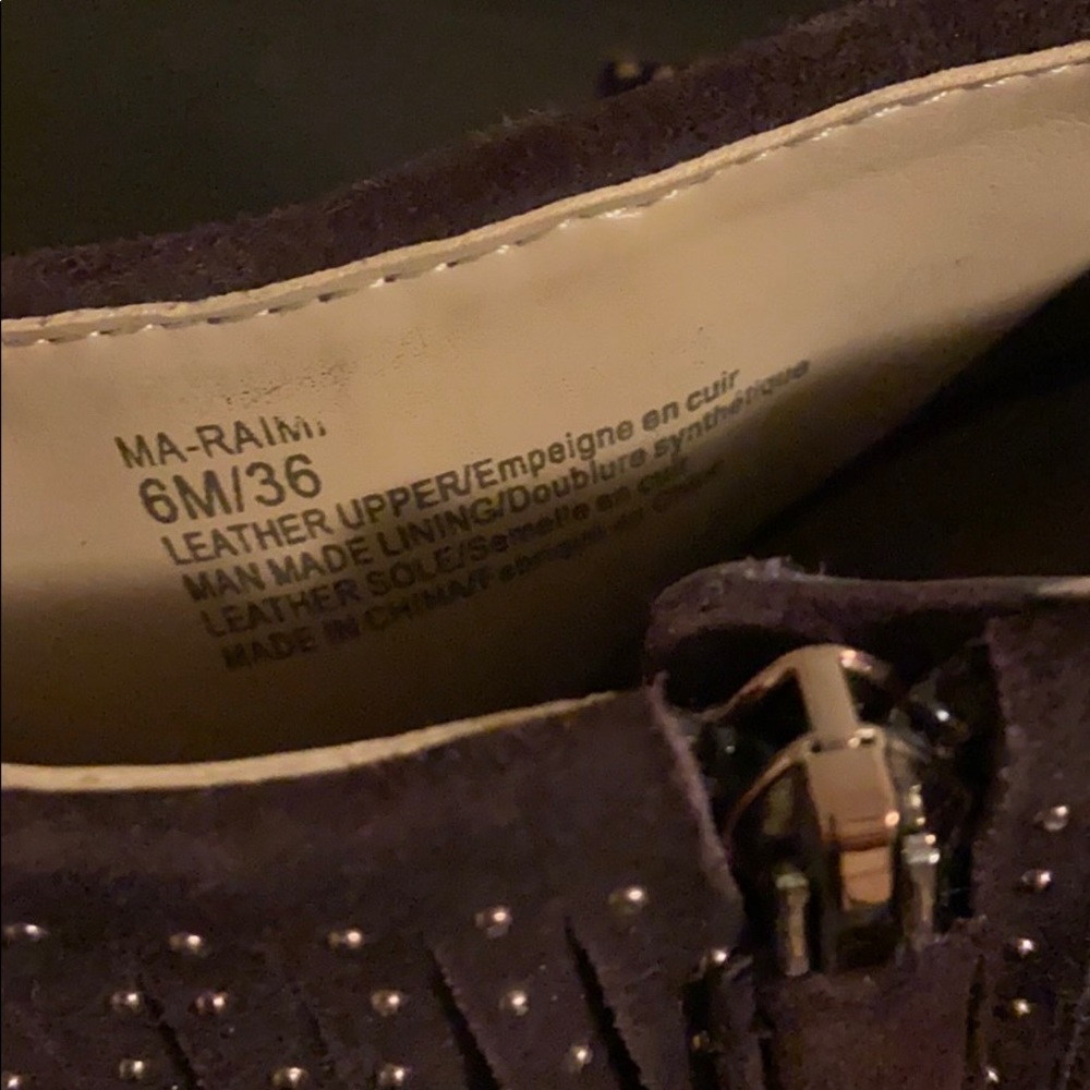 BCBGMaxAzria Leather Peep Toe Booties - Picture 2 of 5